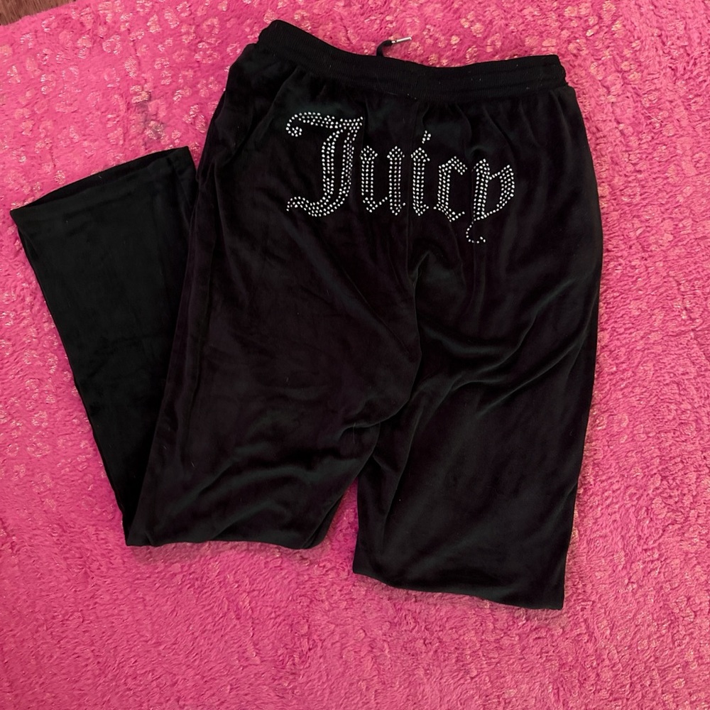 Juicy Couture Black Velour Lounge Pants